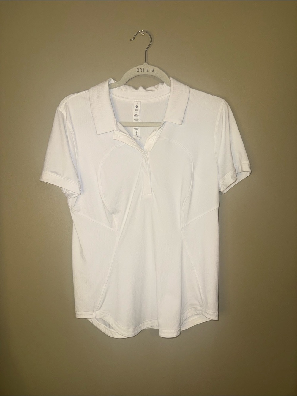 lululemon Quick-Drying Short-Sleeve Polo Shirt White Size 8 Women’s
